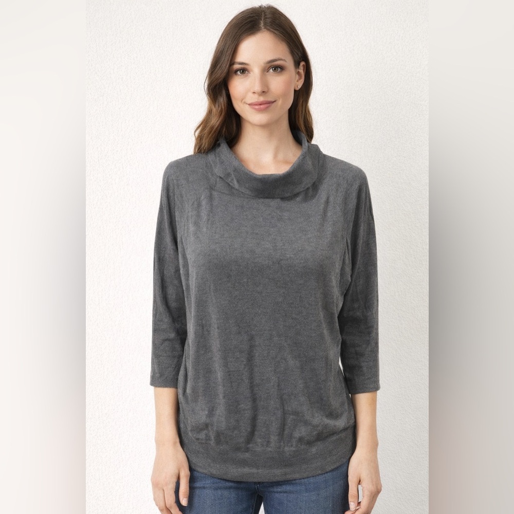 Talbots Charcoal Cowl Neck Sweater